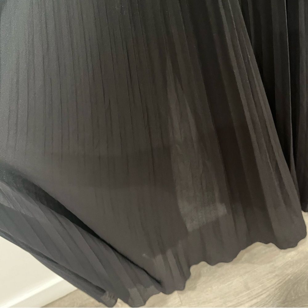 AMUR Maxi Dress Gown Black Janet Halter Pleated Sleeveless size 8 - Picture 11 of 12